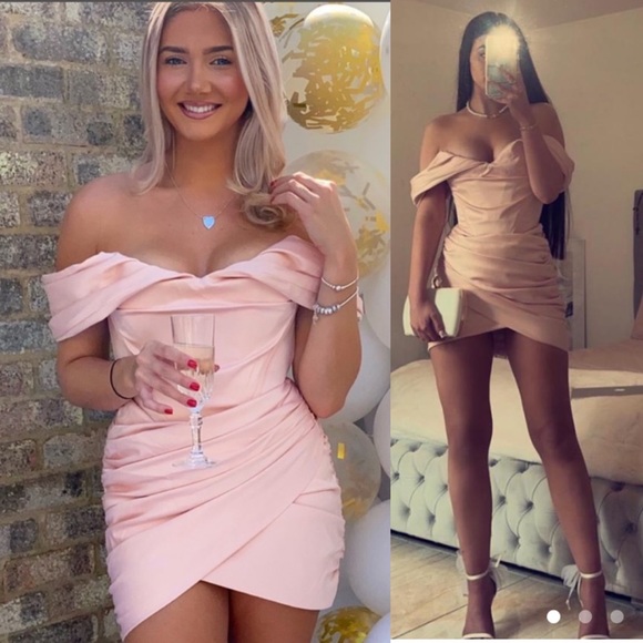 House Of CB 'Coraline' Blush Satin Corset Dress size Large - Picture 2 of 14